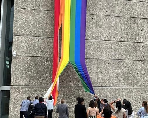 Workers in Mexico City Protest Pride Month at Government Institution, Declare "The Only Flag is Our National Flag"