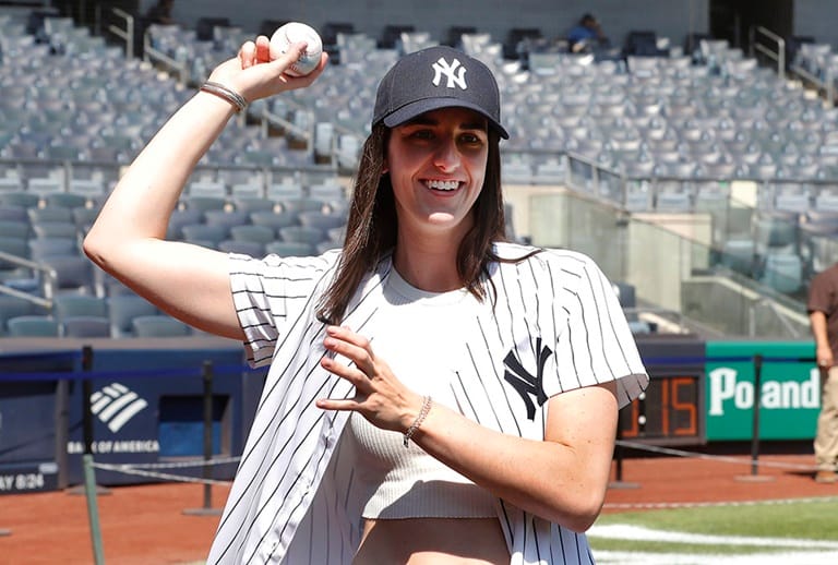 WNBA Star Caitlin Clark Takes Yankee Stadium by Storm