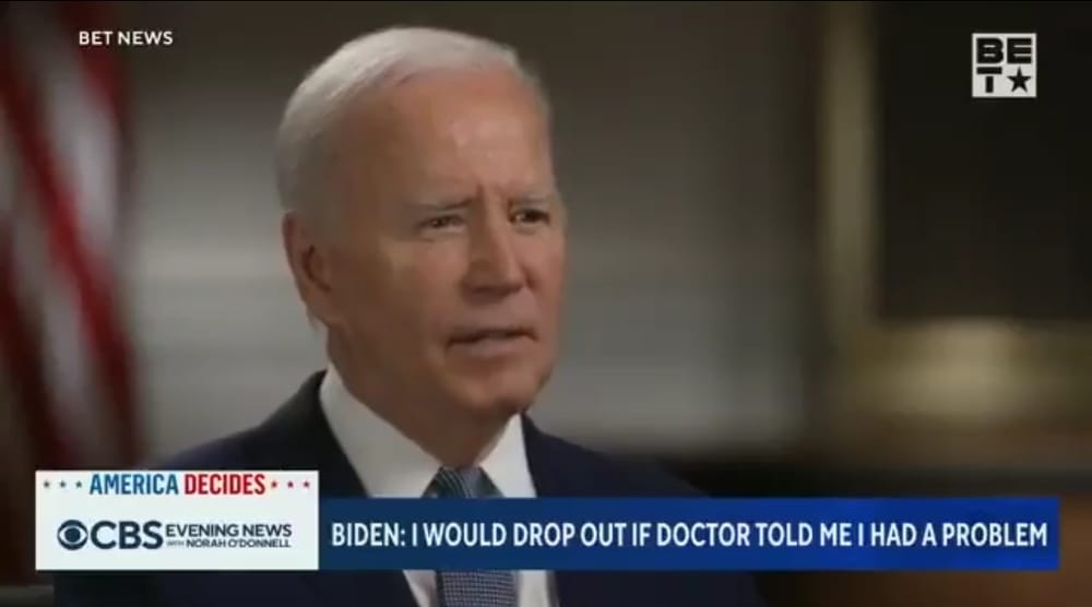 Biden Acknowledges He Would Step Down if Doctors Diagnosed a "Medical Condition" post image